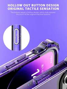 Mida Style Funda Compatible Con iPhone Transparente Tecnología Magnética Uso Rudo Brillos - Azul - Ver 5
