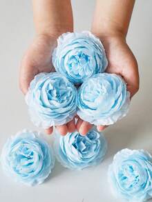 12/24 件仿真牡丹花，带茎，用于婚礼派对装饰、蛋糕装饰和家庭客厅餐桌中心装饰、假植物、秋季装饰、房间、书桌、花园装饰、房间装饰用品