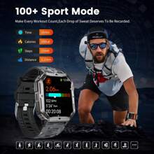 GUHUAVMI GUHUAVMI Ultra Large Capacity Battery Sport Smart Watch, 1000mAh Huge Battery, 2.01inch HD Full Screen Touch, Wireless Call/Dial, LED Flashlight, Clock, Music Control, Shutter Control, Fitness Tracker, Heart Rate/Sleep Monitoring, IP68 Waterproof Smartwatch For Men Women, Compatible With Android/IOS