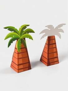2pcs Coconut Tree Shaped Candy Packaging Boxes, Folding Palm Tree Gift Boxes, Holiday Party Favor Boxes, Saudi National Day Decorations, Middle East Party Supplies, Summer Beach Restaurant Decor