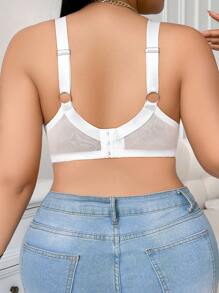 大码女士时尚刺绣舒适钢圈文胸