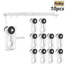 天花板窗帘轨道-39.37英寸-196.85英寸可调节长度窗杆轨道窗帘轨道系统，金属重型窗帘轨道，适用于淋浴间、房间隔断、办公室、家居装饰