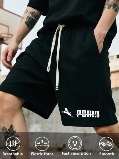 شورت رجالي - أسود شورت رياضي صيفي للرجال مع سحاب وجيوب ، شورت رياضي كاجوال للسلة ، الجيم ، الركض ، الخارج ، الشاطئ ، التمرين ، اللياقة ، السفر - شورت مريح ذو خصر مطاطي ، هدية للزوج والأب والحبيب والابن