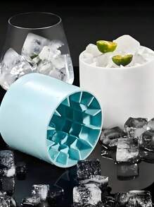 3/1 pieza para hacer cubitos de hielo de 60/40/30 cuadrículas, molde portátil de cubitos de hielo cilíndricos 3D, bandeja de hielo de silicona de fácil liberación, vaso exprimidor para hacer hielo, cubo de hielo de silicona con tapa incluida, molde de hielo cilíndrico de fácil liberación, mini cubo de hielo