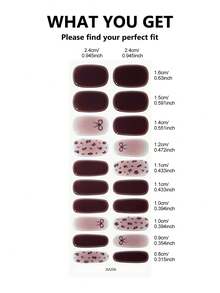 20 片指甲油贴纸、半固化凝胶指甲油条、UV 凝胶贴纸、指甲胶带、持久、易于粘贴和去除 - 彩色 - 查看 7