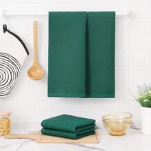 100% Cotton Waffle Weave Kitchen Towels, 4-Pack Super Soft And Absorbent Kitchen Dish Towels For Drying Dishes, Kitchen Hand Towels, 13 In X 28 In, Dark Green - Multicolor - View 8