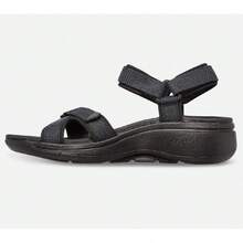 Skechers Go Walk Arch Fit Cruise Around Women US 6 Black Walking Sandals RHS4144 - Black - View 3