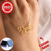Collar personalizado de plata de ley 925 con dos nombres y acento de corazón - Regalo personalizado para parejas, amantes, cónyuges y almas gemelas - Ideal para aniversario, compromiso, Día de San Valentín, citas románticas, celebraciones de bodas y momentos de amor eterno
