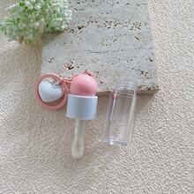 1支4毫升可爱小球盖粉白空唇彩管，带钥匙扣心形吊坠，圆形唇膏，便宜，圣诞礼物，化妆品，化妆工具，廉价商品，礼物，女士礼物，圣诞礼物 - 彩色 - 查看 8