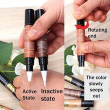 Glow HavenLace Tint Precision Pen Wig Lace Tint With Brush Applicatior, Easy To Use, Long Lasting Formula, Blends Natural, Seamless Waterproof Effect (2 Pcs, Medium Brown) - Black - View 6