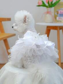 1pc Pet Clothes For Small Dogs & Cats, Casual Fashionable Cute Romantic Series, Moonlight Ballet Tutu Dress
