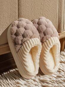 Warm Indoor Slippers For Home, Couple Non-Slip Plush Lounge Shoes For Winter, Maternity Wear
