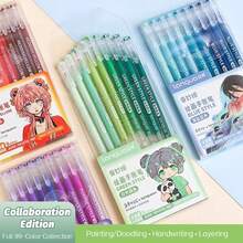 99-162 pièces Stylos-gel de grande capacité colorés de marque co-designés, 99-162 couleurs Stylos de marqueur colorés pour étudiants, Surligneurs, Stylos de peinture de graffiti empilables, 9 couleurs Ensemble de stylos colorés pour les étudiants, Fournitures de papeterie, Fournitures scolaires essentielles pour la rentrée - Multicolore - Voir 4