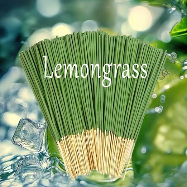 22/96/168 piezas Varitas de incienso de hierba de limón de 8.66 pulgadas - de larga duración, fragancia natural de madera, adecuado para el hogar, hotel, fiesta, viaje - ideal para yoga y meditación, portátil | Espíritu relajante | Purificación del aire | Alivio de la fatiga