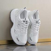 Women's Platform Casual Sneakers, Ins Style, Slim, Non-Slip, Lightweight, Breathable Mesh, Suitable For Spring & Autumn, Running & Walking