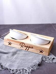 Ciotole per animali domestici in legno personalizzate, ciotole in ceramica per animali domestici, ciotole per gatti in acciaio inossidabile, ciotole per cani, tavoli da pranzo per animali domestici in legno, ciotole per bere cani, ciotole in acciaio inossidabile, rastrelliere per ciotole in legno, rastrelliere per ciotole per animali domestici incise personalizzate con nomi per gatti e cani, set di ciotole per cibo personalizzati per cani e gatti. - Multicolore - Visualizzare 5