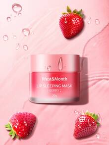 20克保湿、滋润、修护唇部夜间啫喱唇膜霜 - 紅色 - 查看 2