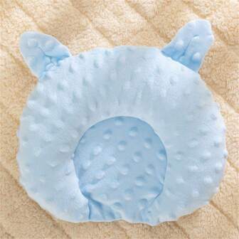 1 Pieza Almohada azul para bebé recién nacido, almohada ajustable para la cabeza del bebé, suave y transpirable, almohadas para bebé para dormir