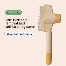 1/2PCSrandom Pet Hair Removal Comb, Long Hair Dense Tooth Needle Comb, Pet Specific Comb, Open Knot To Remove Floating Hair, One Click Self-Cleaning Comb