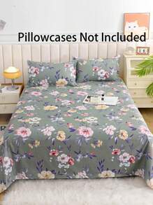 1 Pc Bedsheet, Bedding, Soft & Comfortable Mattress Protector, Valentine's Day Gift Bedsheet, Children Cartoon Love Geometry Pattern Bedsheet, Heart Shape Pattern Bedding Set, Home Decoration, Double Bed, Super King, King, Mother's Day Bedding, Washable Bedding Gift