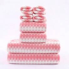 8-teiliges graues Handtuch-Set, 2 Badetücher, 2 Handtücher und 4 Waschlappen - hochabsorbierend, schnelltrocknend, super weich aus Mikrofaser, flauschiges Badezimmer-Handtuch-Set für Schönheitssalon, Hotel, Sport, Zuhause, Handtücher, Hautpflege-Badetücher