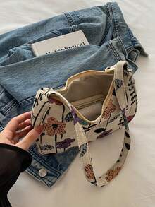 Túi đeo vai họa tiết hoa thời trang đa năng màu trơn, túi đeo chéo vuông Baguette tối giản giản dị, túi đeo chéo Bohemian cổ điển, túi Hobo cổ điển, bộ túi xách và ví nữ, túi đeo vai văn học dung tích lớn, túi lưỡi liềm họa tiết hoa thời trang, túi đeo dưới cánh tay - Nhiều màu - Xem 7