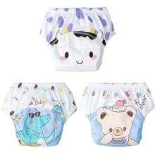 5pcs Children's Training Pants, Breathable Leak-Proof Baby Learning Pants, Washable Diapers, Infant Potty Training Pants, Newborn Training Pants, Reusable Baby Cloth Diapers, Suitable For Boys And Girls - Multicolor - View 33