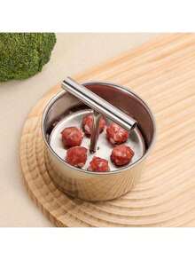 1 件不锈钢肉丸制作工具，快速便捷的 DIY 肉丸、鱼丸、饼干、冰淇淋，适合家庭和餐厅厨房，耐用的炊具，肉丸机 - 銀色 - 查看 7