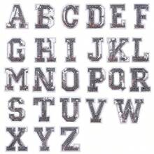 全新 26/3 件/批 时尚 A-Z 亮片英文字母刺绣补丁 免费拼写熨烫补丁 适用于服装、帽子、鞋子、缝纫、DIY - 彩色 - 查看 41