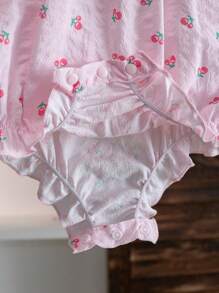 2件套新生女宝宝可爱时尚无袖连体衣和发带，夏季