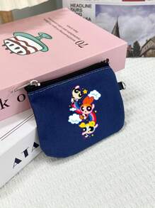 THE POWERPUFF GIRLS Multicolor Mini Coin Purse Card Holder Key Pouch Zipper Coin Wallet Cute Cartoon Policewoman Lipstick Storage Bag For Women Wallet Mini Wallet Purse Wallet Travel Wallet Back To School Supplies Stationery Pencil Pouch