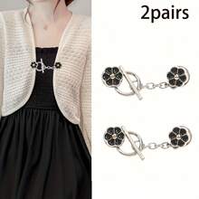 2/4/6pcs Mixed Style Jeans Waistband Accessories: Metal Waist Adjusters With No Holes, Invisible Waistband Buttons, Ironed Jeans Buttons, Adjustable Waist, No Traces, Fasteners Compatible With Denim For Sewing DIY - Multicolor - View 18