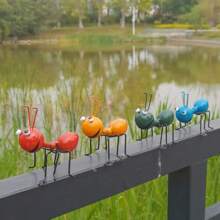 4pcs Metal Ant Wall Decoration - 3D Garden Sculpture Decoration For Outdoor, Bedroom And Living Space