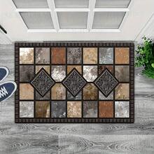 1PC Tile Style Doormat - Indoor/Outdoor Use Rectangular Entryway, Non-Slip Backing, Bathroom Mat, Decorative Doormat, Porch/Garden/Patio Decorative Floor Mat - Multicolor - View 5