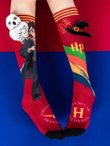 Harry Potter Lovely  Fan Knee-High Stockings, A Fashionable Children's High Stocking Party. School Has Started, Fun And Fashionable Little Fans. - Multicolor - View 3