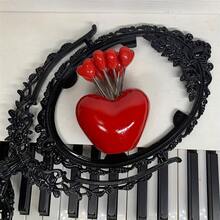 10 件不锈钢心形水果签 - 浪漫红色爱心设计，适合情人节、圣诞节和婚礼派对 - 耐用餐具，适用于新鲜水果、小吃和开胃菜 - 优雅的餐桌装饰、节日装饰配件 - 彩色 - 查看 6