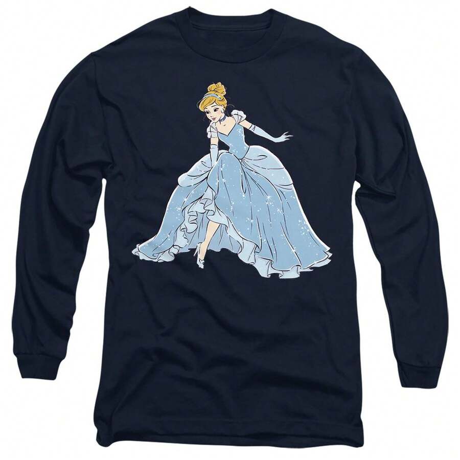 Disney Unisex Adult Sparkling Princess TShirt (Navy) - Navy Blue - View 1