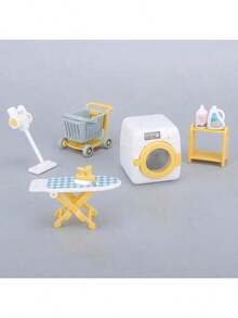 1pc/8pcs Miniature Simulation Washing Machine, Toy Set, Mini House Furniture, DIY Model - Multicolor - View 5