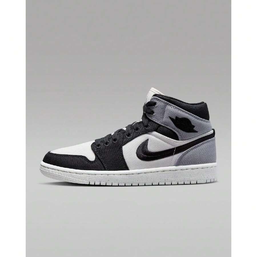Zapatillas Nike Air Jordan 1 Mid SE DV0427-100 para mujer, talla 12, color blanco vela y negro, modelo EFAS114 - Multicolor - Ver 1