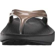 Guess Oofos Oolala Luxe Sandal Women's US 10 Black Slip-On Slide Toe Post KHD1835