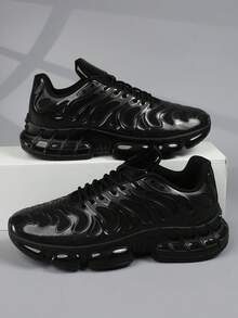 Men's Shoes Stylish Men Sports Shoes Lace-Up Shoes Men's Sneakers Personalized Black Street Casual Shoes - Black - View 3