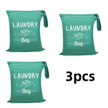 Bolsa de lavandería de viaje extra grande y resistente al agua - Poliéster duradero, compartimento seco/húmedo, asa ajustable, cierre con cremallera, lavable, 40 x 50 cm - Perfecta para gimnasio, yoga, natación y talla grande