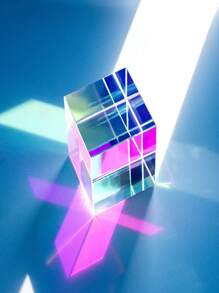 Optisches Glas X-Würfel Prisma - RGB Farbseparation, Farbmischung, Glasfasermaterial, Bildungsgeschenk, optisches Experiment Kristallglas Sonnenfänger Licht Würfel - Geschenk für Feiertage