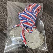 10 piezas de Medallas con forma de estrella de cobre, plata y oro, de material PP duradero, recuerdos para fiestas deportivas, adecuadas para escuela, premios de juegos, competiciones deportivas, recompensas, regalos de fiesta y decoraciones