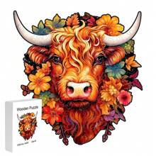Cow Shaped Gift Box, Wooden Puzzle, Irregular Shaped Animal Puzzle, Birthday Gift, Personalized And Unique Home Decoration Gift, Family Interactive High Difficulty Game