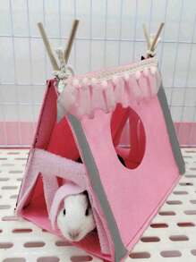 1pc Mini Pet Felt Tent House Suitable For Rabbits & Guinea Pigs Under 5lbs