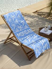 个性化儿童沙滩巾、儿童夏季生日礼物、夏日氛围、女孩海滩之旅、定制沙滩巾、游泳池、海滩装饰