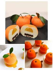 Stampo in silicone per mela e limone, per preparare mousse, dessert, pasticcini, cioccolato, budini alla frutta, gelatina, gelato, decorazioni per torte natalizie, antiaderente e facile da sformare, stampi a forma di mela, limone, mango, arancia, banana, lampone, fragola, pesca, cocco, pigna, ananas, utensili da forno natalizi