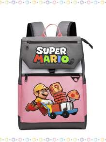 Super Mario Mario Game Theme Schoolbag Casual College Men And Women Anime Storage Shoulder Bag