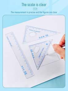 圆规尺套装、专用直尺套装、三角尺套装、小学生专用软尺套装。专业绘画。返校季/毕业季礼物，学校用品，返校季 - 套裝 包含(金屬收納盒) - 查看 8